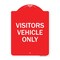 Signmission Reserved Parking Sign Visitor Vehicles Only, Red & White Aluminum Sign, 18" x 24", RW-1824-23013 A-DES-RW-1824-23013 - alternate 1